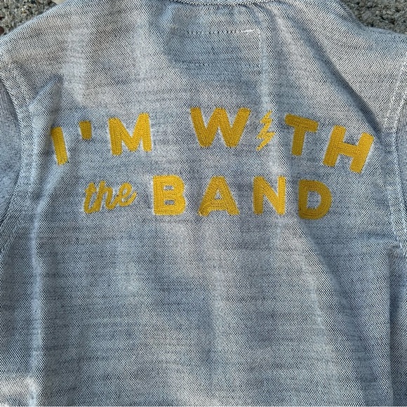 Genuine Kids OshKosh Denim Jumpsuit Coverall “I’m With the Band” 4T Toddler - Picture 7 of 12